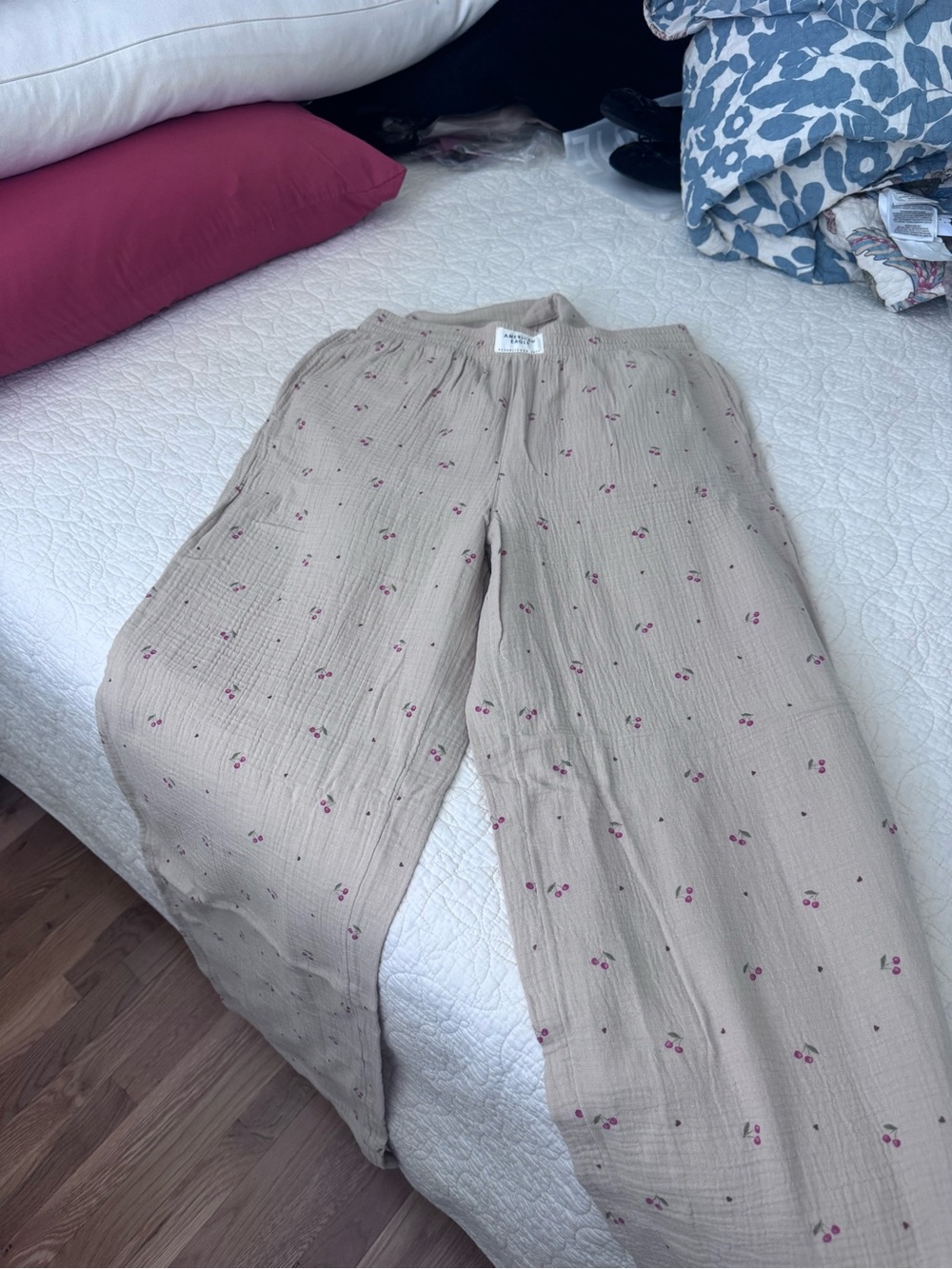 NWT American Eagle Outfitters 100% Cotton Gauge Lounge Set - M (fits like L) - Picture 2 of 4